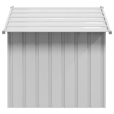 vidaXL Σπιτάκι σκύλου με οροφή 131x101x102 cm Γαλβανισμένος χάλυβας