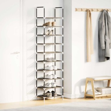 vidaXL Ράφι παπουτσιών 10 επιπέδων μαύρο 44x28x180cm