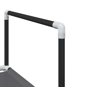 vidaXL Ράφι παπουτσιών 10 επιπέδων μαύρο 44x28x180cm