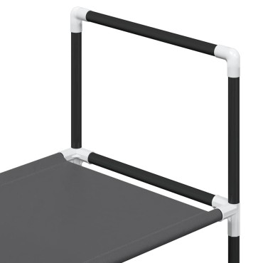 vidaXL Ράφι παπουτσιών 4 επιπέδων μαύρο 44x28x77cm μη υφασμένο ύφασμα