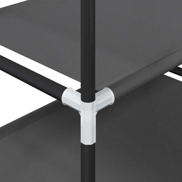 vidaXL Ράφι παπουτσιών 4 επιπέδων μαύρο 44x28x77cm μη υφασμένο ύφασμα