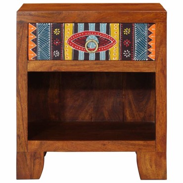 vidaXL Κομοδίνο 40x35x45cm από μασίφ ξύλο ακακίας 1 τεμ.