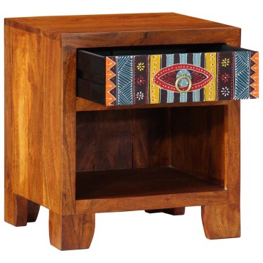 vidaXL Κομοδίνο 40x35x45cm από μασίφ ξύλο ακακίας 1 τεμ.