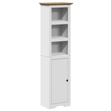 vidaXL Ντουλάπι μπάνιου BODO Λευκό και καφέ 44x30x160cm