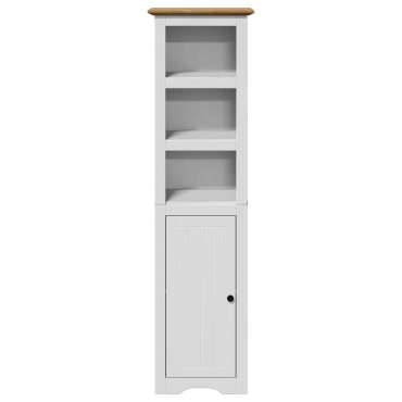 vidaXL Ντουλάπι μπάνιου BODO Λευκό και καφέ 44x30x160cm