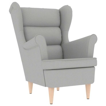 vidaXL πολυθρόνα Cloud Grey 74x84x100cm Ύφασμα