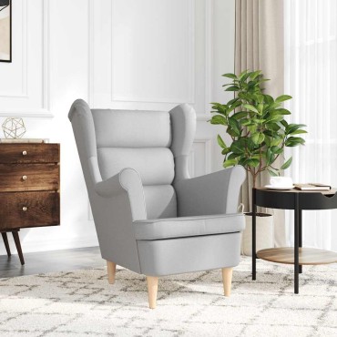 vidaXL πολυθρόνα Cloud Grey 74x84x100cm Ύφασμα