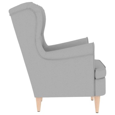 vidaXL πολυθρόνα Cloud Grey 74x84x100cm Ύφασμα