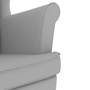 vidaXL πολυθρόνα Cloud Grey 74x84x100cm Ύφασμα