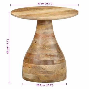 vidaXL Βοηθητικό Τραπέζι 40x40cm από Μασίφ Ξύλο Μάνγκο 1 τεμ.