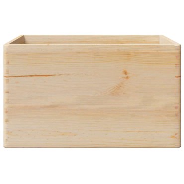 vidaXL Ξύλινο κουτί με χειρολαβές 40x30x23 cm από μασίφ ξύλο πεύκο