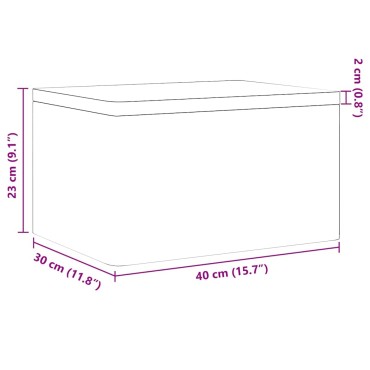 vidaXL Ξύλινο κουτί με καπάκι Μαύρο 40x30x23 cm από μασίφ ξύλο πεύκο