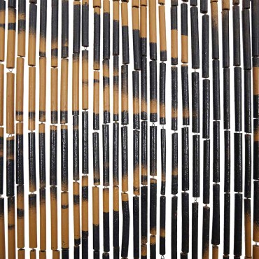 vidaXL Έντομο κουρτίνα πόρτας Palm Tree Print 100x220 cm Μπαμπού