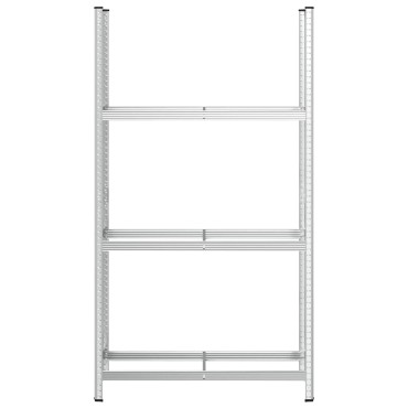 vidaXL Ράφι ελαστικών 3 επιπέδων Ασημί 110x40x200 cm Ατσάλι