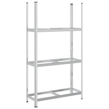 vidaXL Ράφι ελαστικών 3 επιπέδων Ασημί 110x40x200 cm Ατσάλι