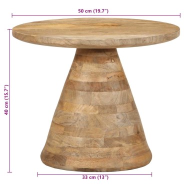 vidaXL Βοηθητικό Τραπέζι 50x40cm από Μασίφ Ξύλο Μάνγκο 1 τεμ.