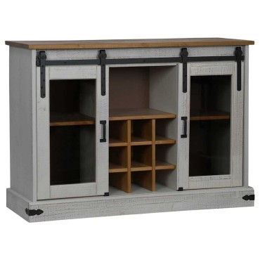vidaXL Sideboard HALDEN 2 συρόμενες πόρτες Λευκό 112x40x80cm 1 τεμ.