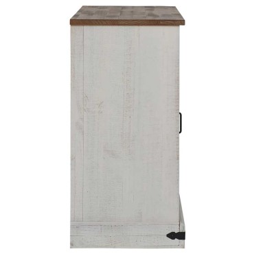 vidaXL Sideboard HALDEN 2 συρόμενες πόρτες Λευκό 112x40x80cm 1 τεμ.