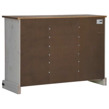 vidaXL Sideboard HALDEN 2 συρόμενες πόρτες Λευκό 112x40x80cm 1 τεμ.