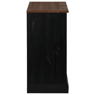 vidaXL Sideboard HALDEN με συρόμενη πόρτα Μαύρο 80x40x80cm 1 τεμ.