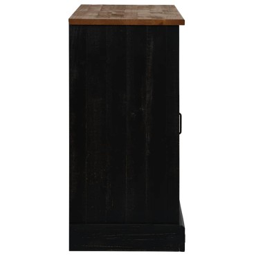 vidaXL Sideboard HALDEN 2 συρόμενες πόρτες μαύρο 112x40x80cm 1 τεμ.