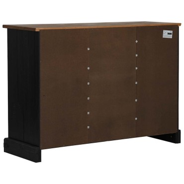 vidaXL Sideboard HALDEN 2 συρόμενες πόρτες μαύρο 112x40x80cm 1 τεμ.