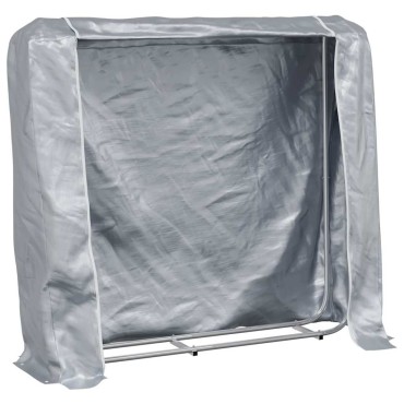 vidaXL Ράφι για καυσόξυλα με κάλυμμα βροχής 150x25x150 cm