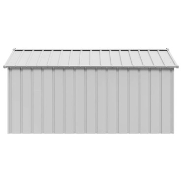vidaXL Σπιτάκι σκύλου με οροφή 114x202x101 cm Γαλβανισμένος χάλυβας