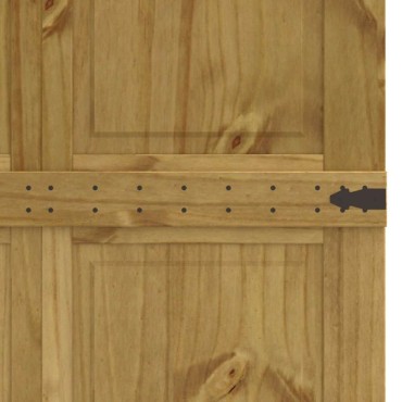 vidaXL Πόρτα αχυρώνα CORONA 100x210 cm από μασίφ ξύλο πεύκο