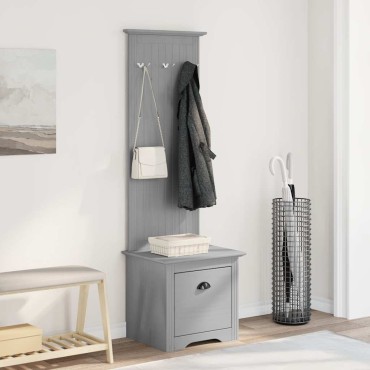 vidaXL Ντουλάπι διαδρόμου με γάντζους BODO Γκρι 50x40x157cm 1 τεμ.