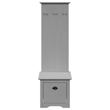 vidaXL Ντουλάπι διαδρόμου με γάντζους BODO Γκρι 50x40x157cm 1 τεμ.