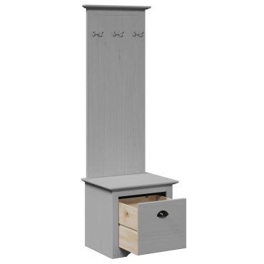 vidaXL Ντουλάπι διαδρόμου με γάντζους BODO Γκρι 50x40x157cm 1 τεμ.