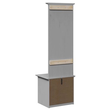 vidaXL Ντουλάπι διαδρόμου με γάντζους BODO Γκρι 50x40x157cm 1 τεμ.