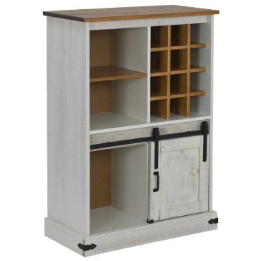 vidaXL Ντουλάπι κρασιού HALDEN με ράφια κρασιού 80x40x120 cm 1 τεμ.