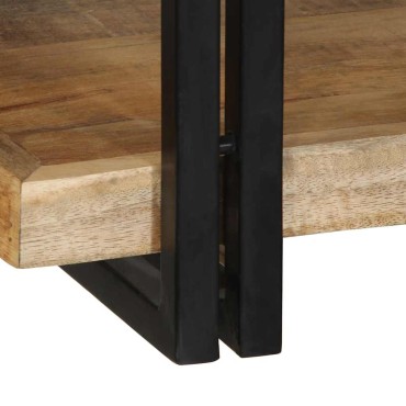 vidaXL Ράφι τοίχου 90x33x45cm Στερεό ακατέργαστο ξύλο Mango