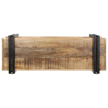vidaXL Ράφι τοίχου 90x33x45cm Στερεό ακατέργαστο ξύλο Mango