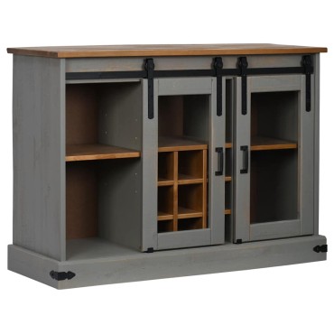 vidaXL Sideboard HALDEN 2 συρόμενες πόρτες γκρι 112x40x80cm 1 τεμ.