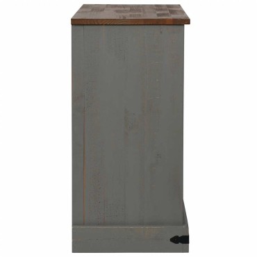 vidaXL Sideboard HALDEN 2 συρόμενες πόρτες γκρι 112x40x80cm 1 τεμ.