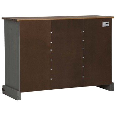 vidaXL Sideboard HALDEN 2 συρόμενες πόρτες γκρι 112x40x80cm 1 τεμ.