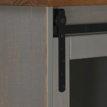 vidaXL Sideboard HALDEN 2 συρόμενες πόρτες γκρι 112x40x80cm 1 τεμ.