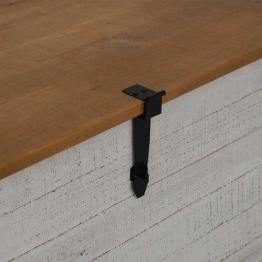 vidaXL Σεντούκι αποθήκευσης HALDEN Λευκό 91x91x47cm Στερεό ξύλο πεύκο