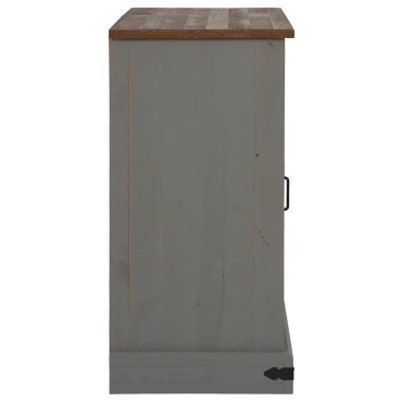 vidaXL Sideboard HALDEN 2 συρόμενες πόρτες γκρι 112x40x80cm 1 τεμ.