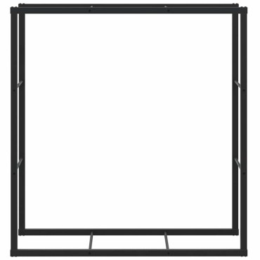 vidaXL Ράφι Καυσόξυλων Μαύρο 110x30x116 εκ. Ατσάλινο