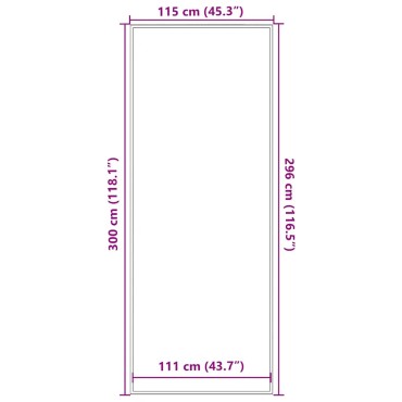 vidaXL Πατάκι Εισόδου Μαύρο 115 x 300 εκ.