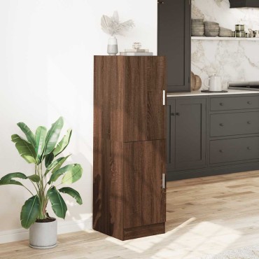 vidaXL Ντουλάπι Κουζίνας Καφέ δρυς 38x41,5x131,5cm Επεξεργ. Ξύλο 1 τεμ.