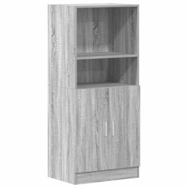 vidaXL Ντουλάπι Κουζίνας Γκρι sonoma 57x41,5x131,5cm Επεξεργ. Ξύλο 1 τεμ.