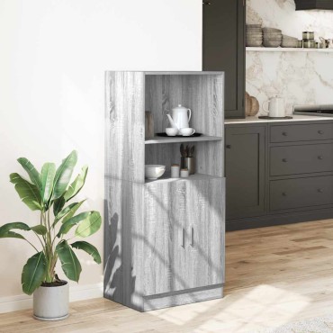 vidaXL Ντουλάπι Κουζίνας Γκρι sonoma 57x41,5x131,5cm Επεξεργ. Ξύλο 1 τεμ.