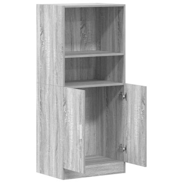 vidaXL Ντουλάπι Κουζίνας Γκρι sonoma 57x41,5x131,5cm Επεξεργ. Ξύλο 1 τεμ.