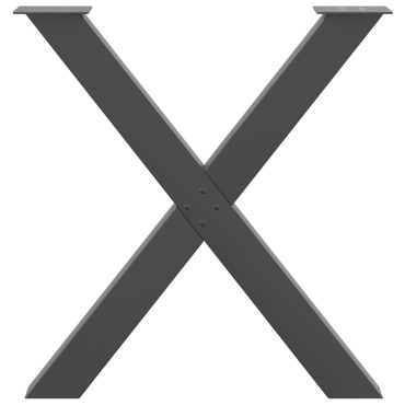 vidaXL Πόδια τραπεζαρίας σε σχήμα Χ 3 τεμ. Ανθρακί 70x(72-73)cm Ατσάλι