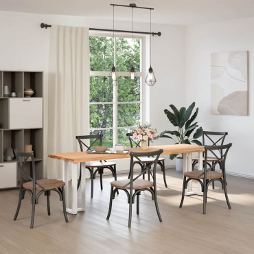 vidaXL Πόδια Κονσόλας σε Σχήμα Τ, 2 τεμ. Λευκά 38x25x(72-73)cm Ατσάλι